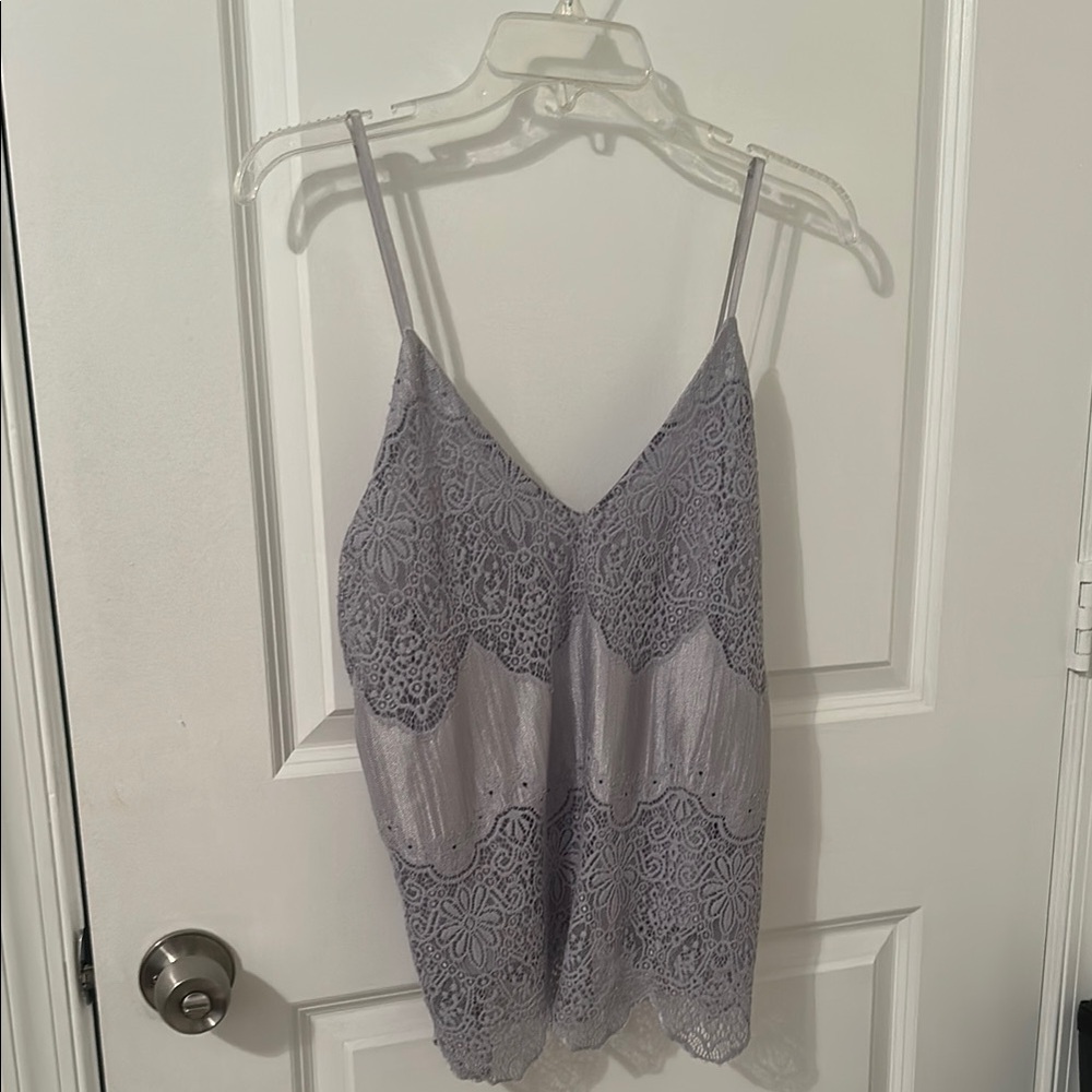 VENUS Lace Camisole in Soft Gray